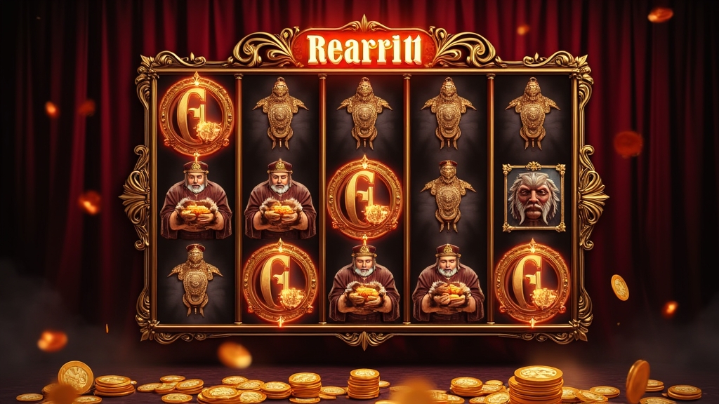 Royal-themed slot machine showing a free demo mode with virtual credits
